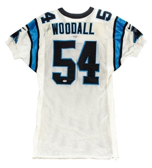 Lee Woodall Signed Game Worn Carolina Panthers Jersey